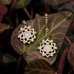 Composition Gem Earrings