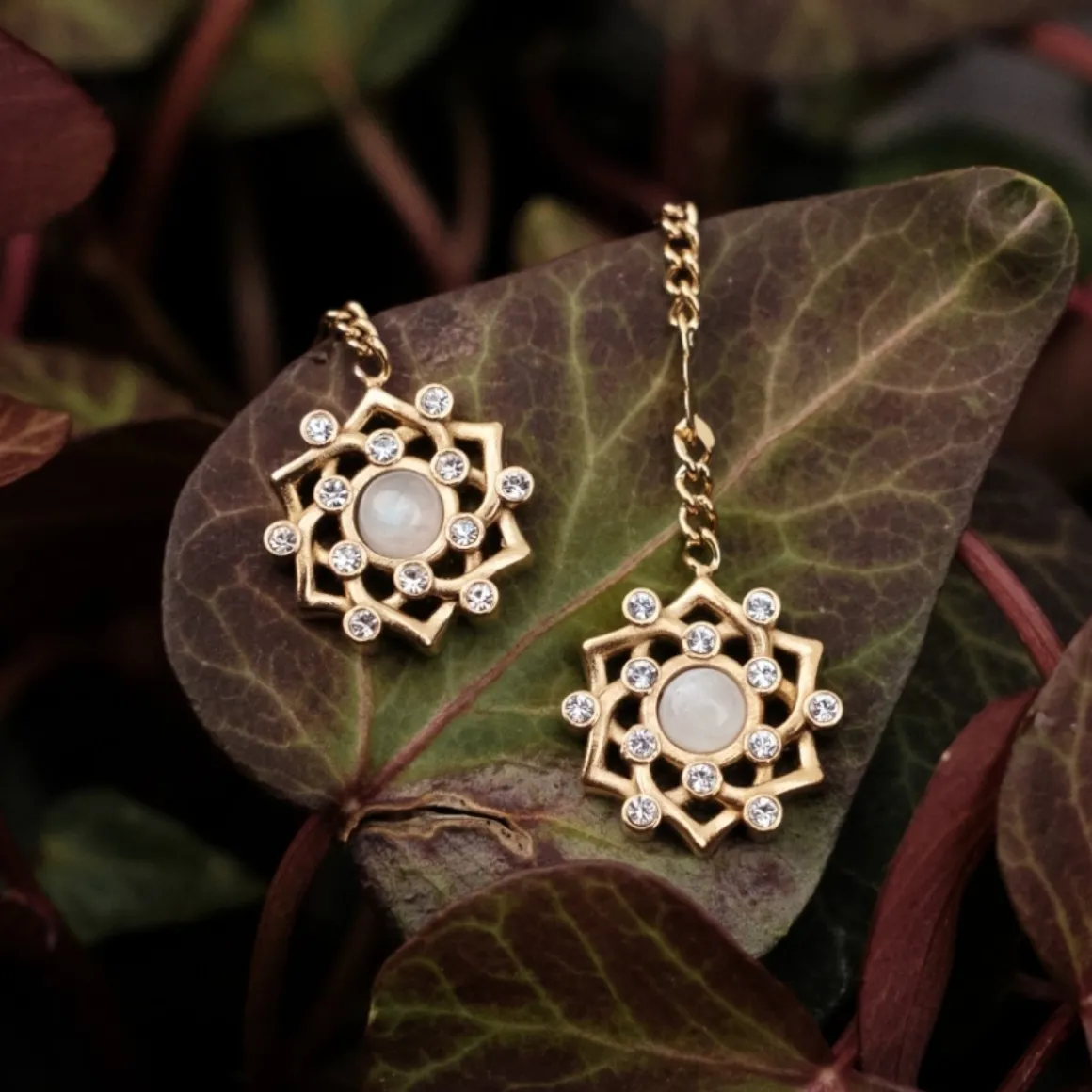 Composition Gem Earrings