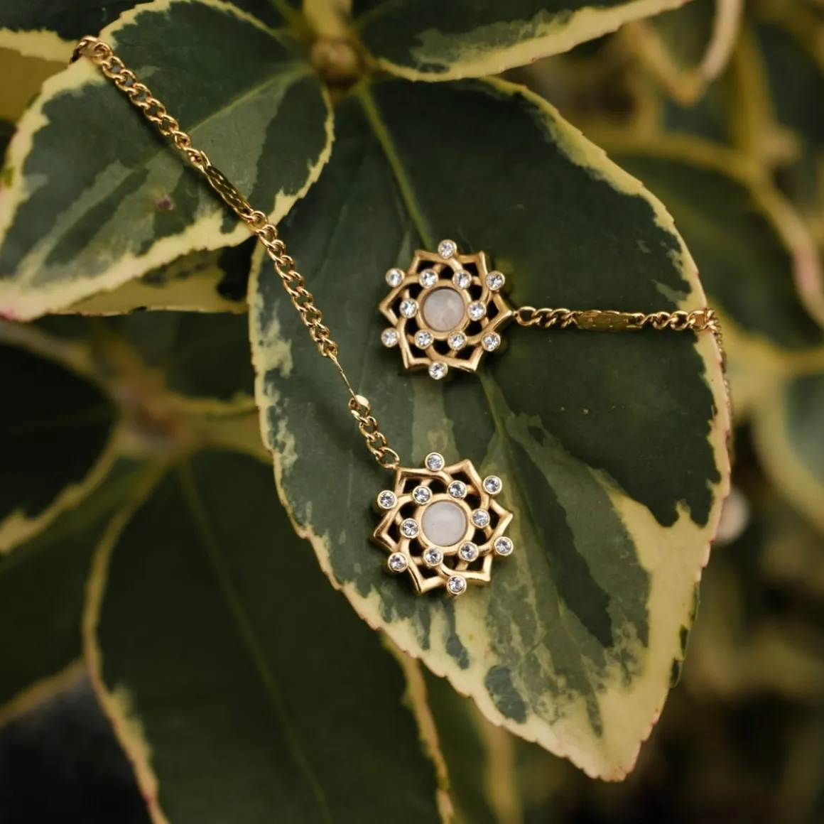 Composition Gem Earrings