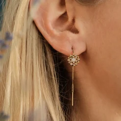 Composition Gem Earrings