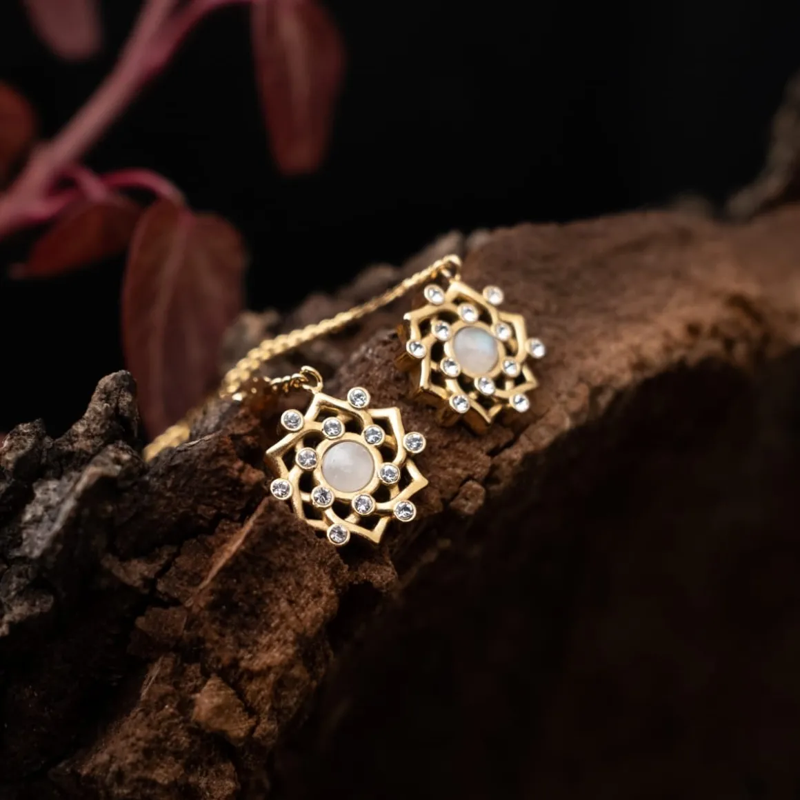 Composition Gem Earrings